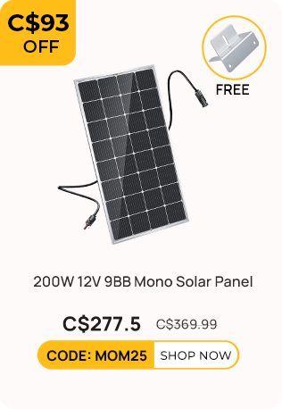 200W 12V 9BB Mono Solar Panel