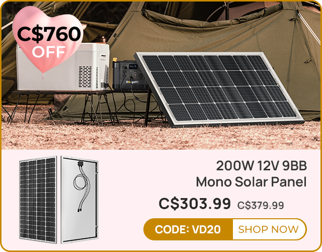 200W 12V 9BB Mono Solar Panel