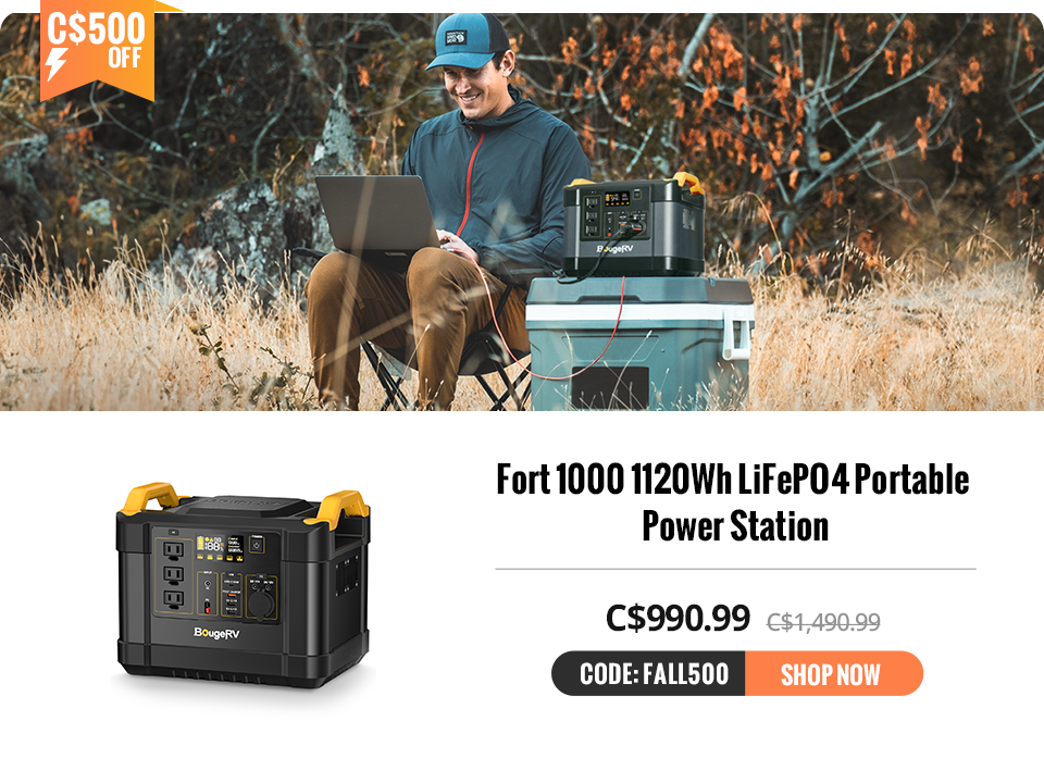 Fort 1000 1120Wh LiFePO4 Portable Power Station