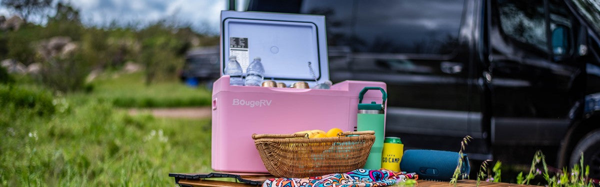 colorful mini fridge