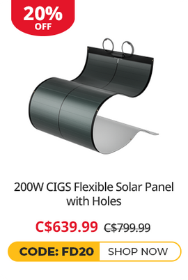 200W CIGS Flexible Solar Panel with Holes