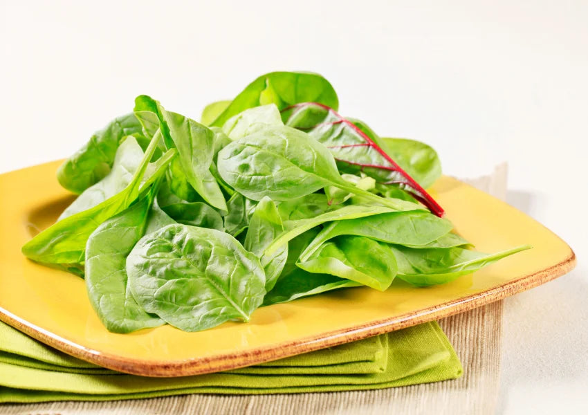 swiss chard leaves on plate