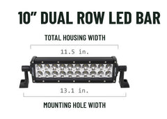 10" Dual Row LED Light Bar