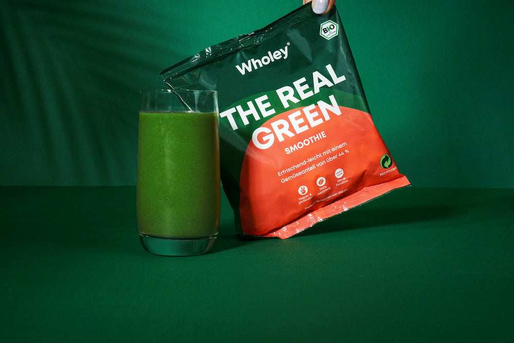 The real green Verpackung und Smoothie