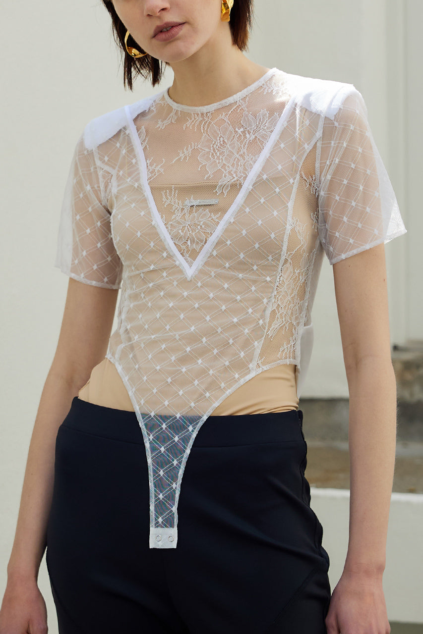 Monogram Lace Bodysuit