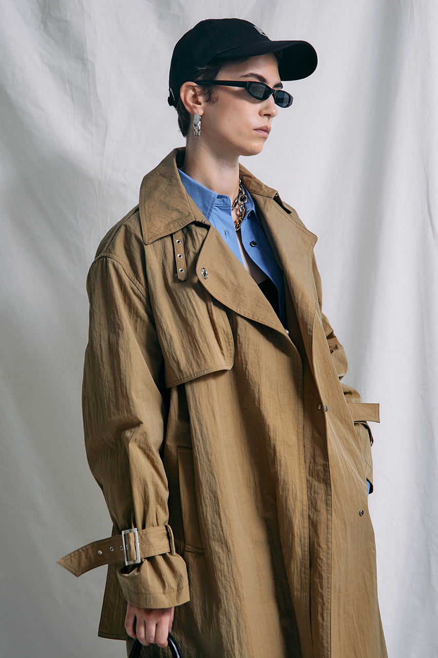 Washer Taffeta Trench Coat