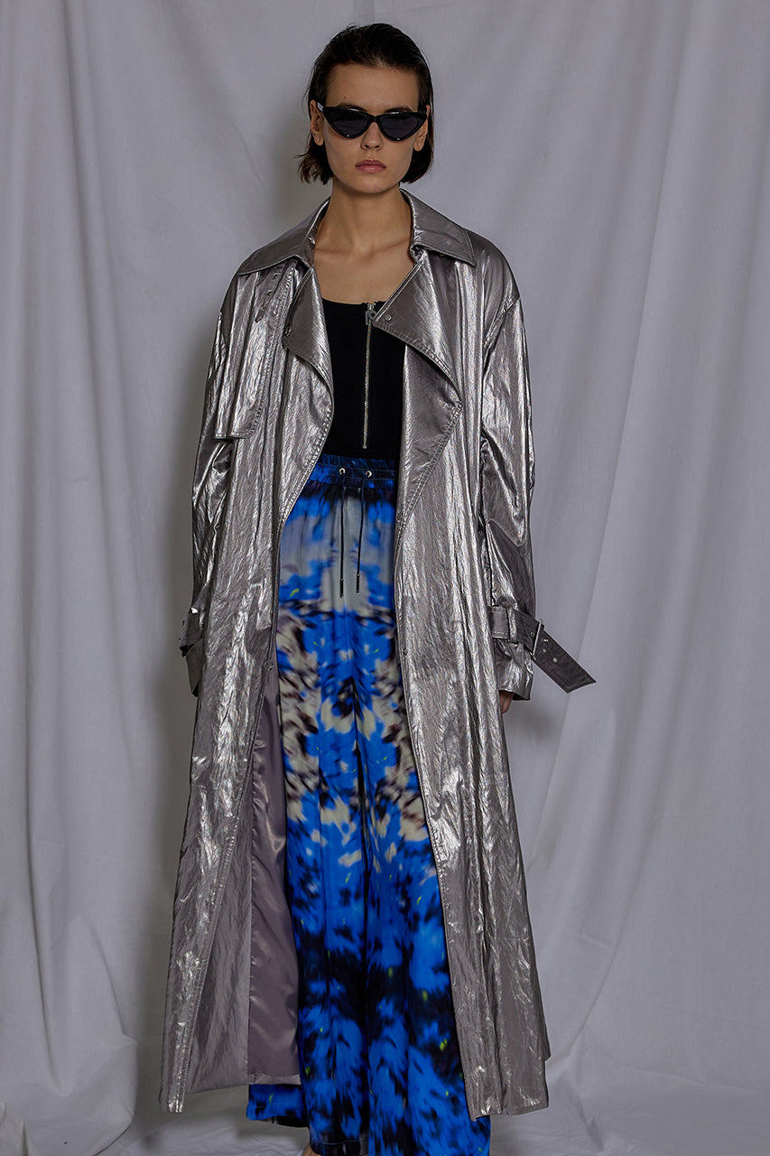 Metallic Trench Coat