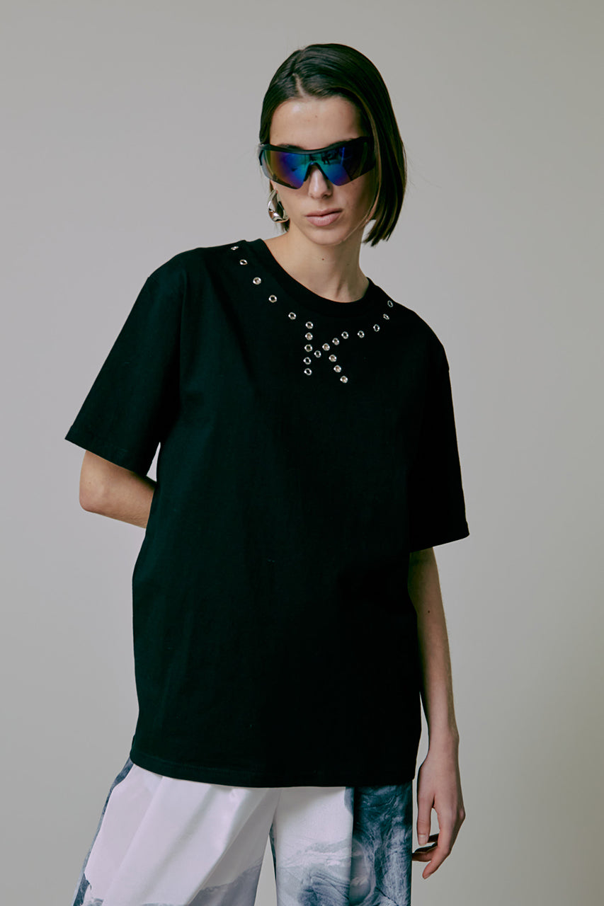 Eyelet K Slim T-Shirt