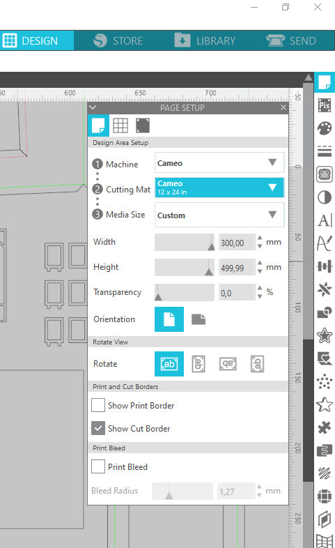 Silhouette CAMEO - Cutting mat - 12 in x 24 in