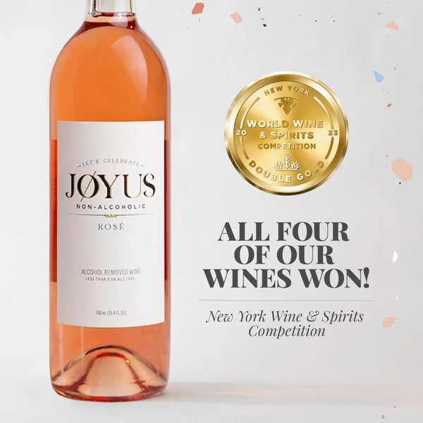 Joyus Non-Alcoholic Rose won Double Gold at the New York World Wine and Spirits Competition