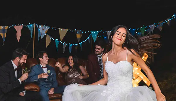 Bride dancing at wedding