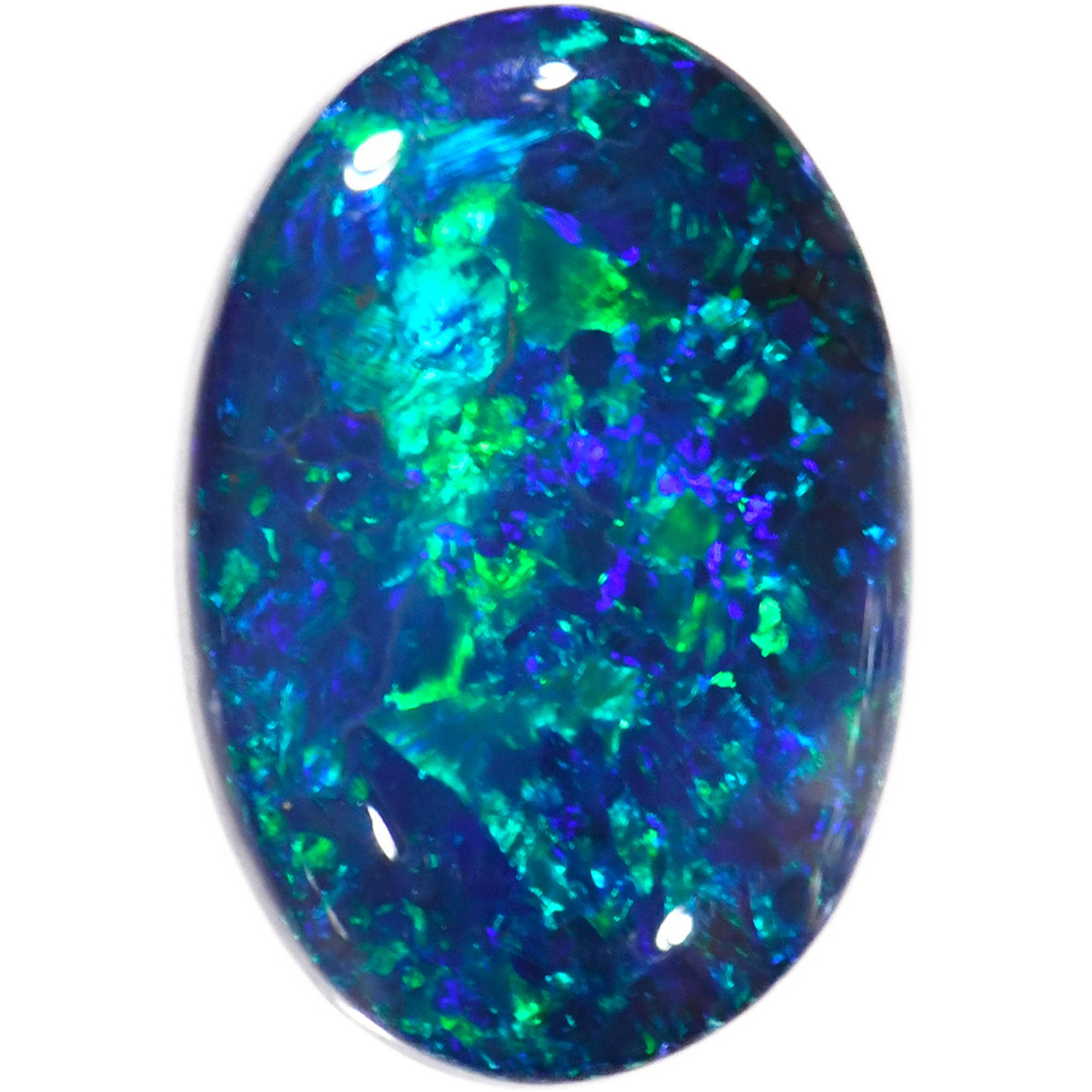Blue Green Oval Australian Black Opal Stone 1.9 ct – Opal Galaxy