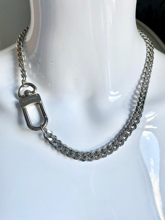 Louis Vuitton Reworked Vintage Chunky Padlock Necklace