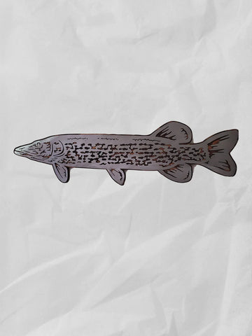 Northern Pike metal fish replication by Beamish Home Goods