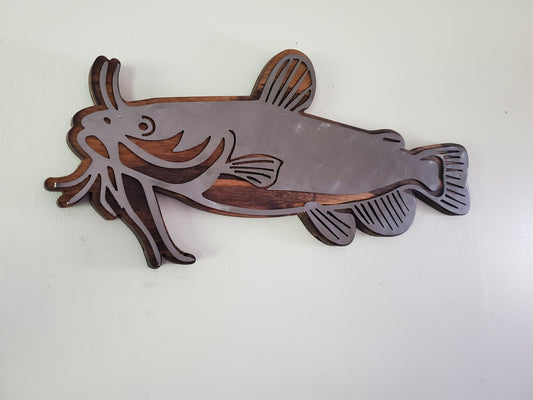 Crappie fish sculpture - Metal fish decor - Steel 12 long fish