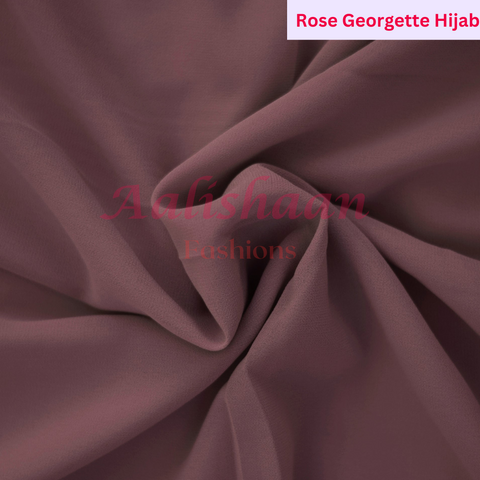 Rose - Premium Georgette Hijab - Aalishaan Fashions