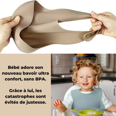 Bavoir silicone bébé - Plaisir du Yoga