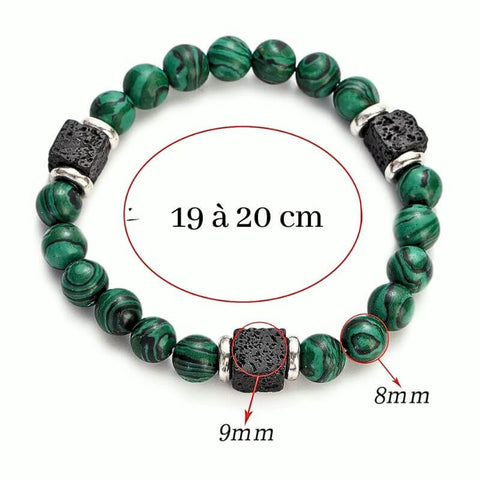 bracelet-malachite - bracelet-de-guérison-en-pierre-de-lave