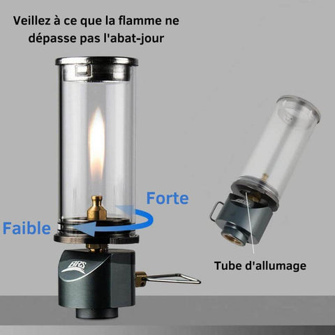 Gaz Camping Lanterne Outdoor Camping Gaz Lampe Flocon de Neige Abat-jour  Rétro Abat-jour Atmosphère Lumière Camp Lumière Éclairage