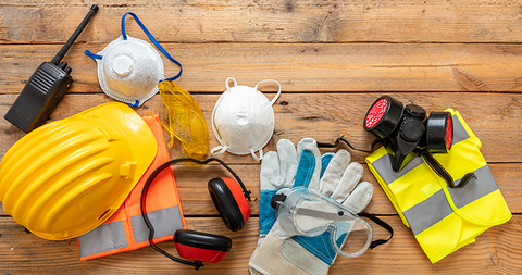 Picture-of-safety-equipment-being-displayed-on-a-table