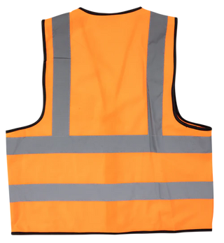 BLUE REFLECTIVE VEST WITH ZIP & ID POUCH