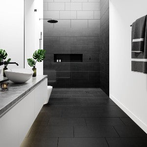 Black Bathroom Floor Tiles