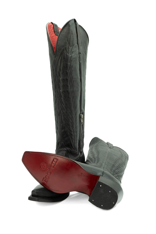 Imit. Cincelado Flor De Luz Tall Red Sole Cowgirl Boot – Rock'Em