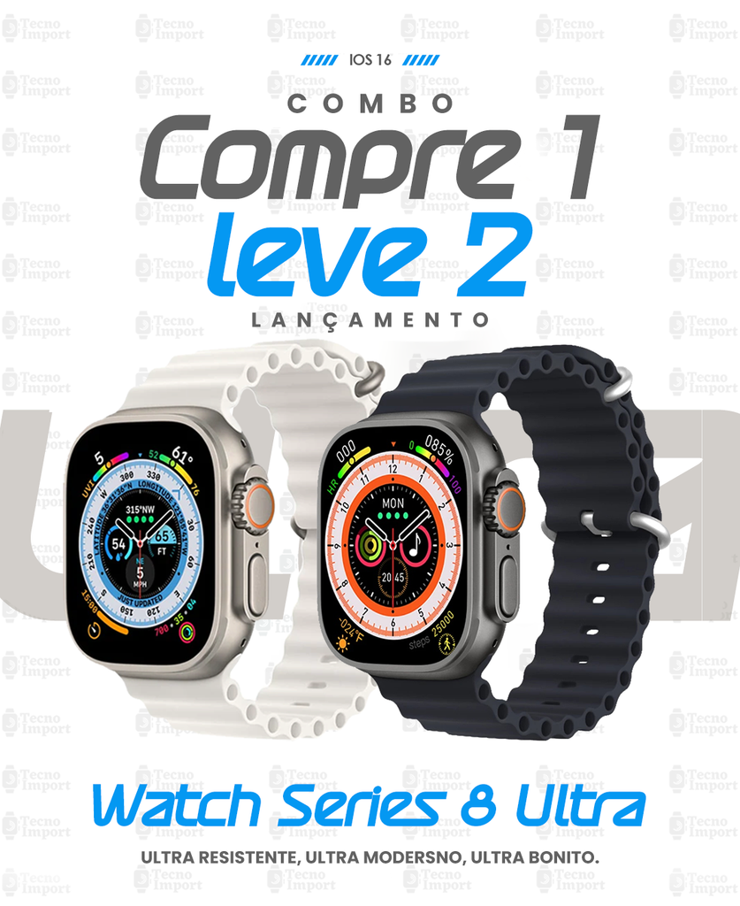 SmartWatch 14 Multifuncional Premium + 4 Pulseiras Extra de Brinde / O