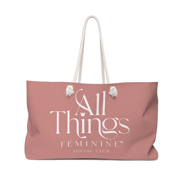 All Things Feminine Social Club Weekender Bag – April Mason