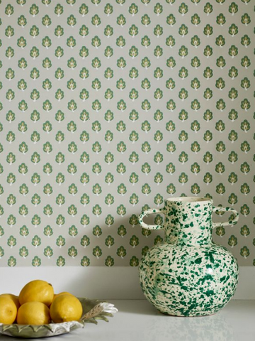 Jane Churchill Wallpaper: Albie, green J187W-05