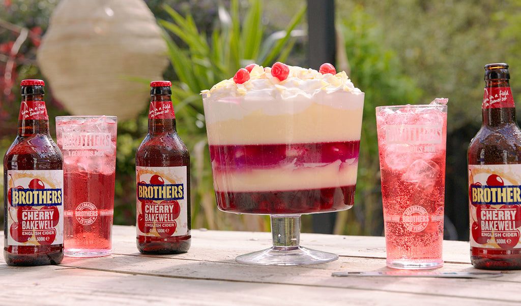 Brothers Black Cherry Bakewell Cider Layer Trifle Summer Recipe