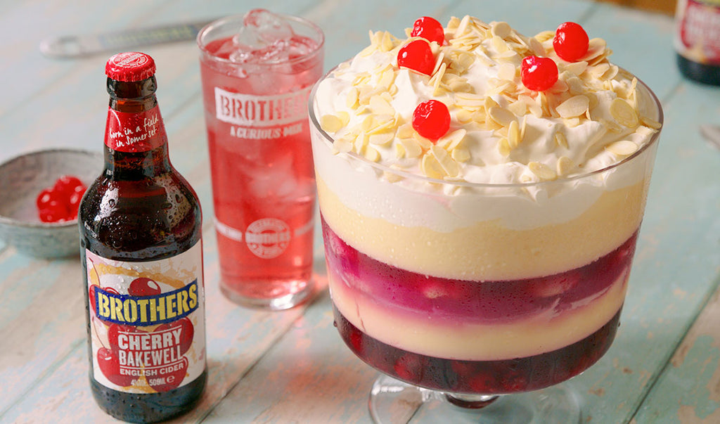 Brothers Black Cherry Bakewell Cider Layer Trifle Summer Recipe