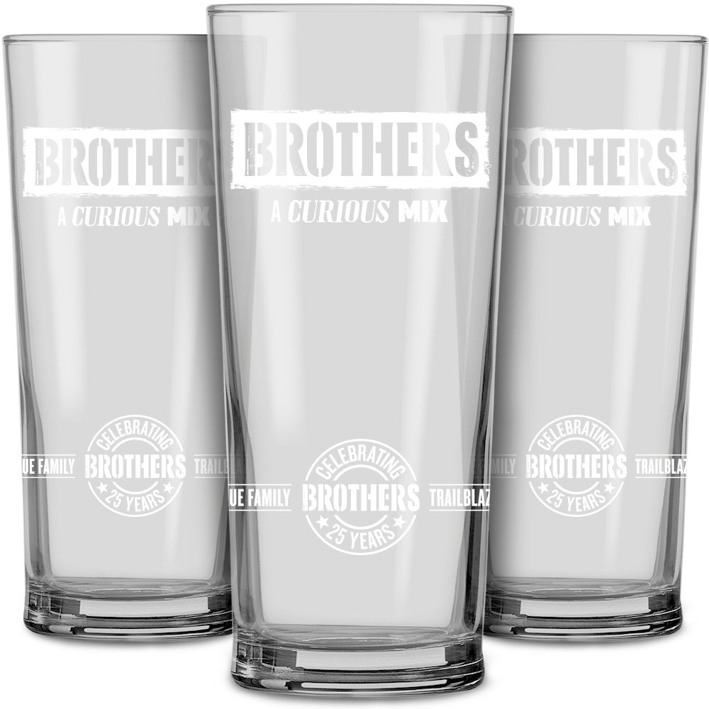 Brothers Cider 25th Anniversary Pint Glasses