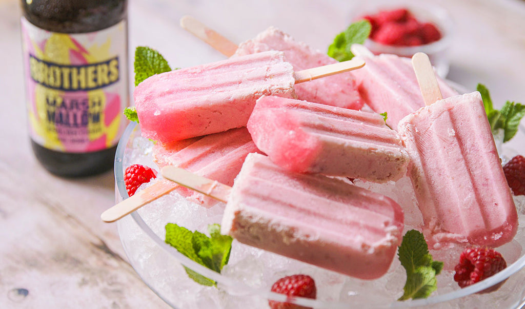 Brothers Marshmallow cider and raspberries ice lollies