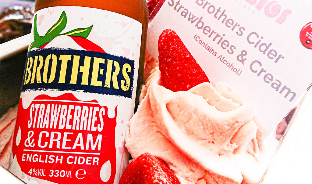 Strawberries and Cream cider icecream