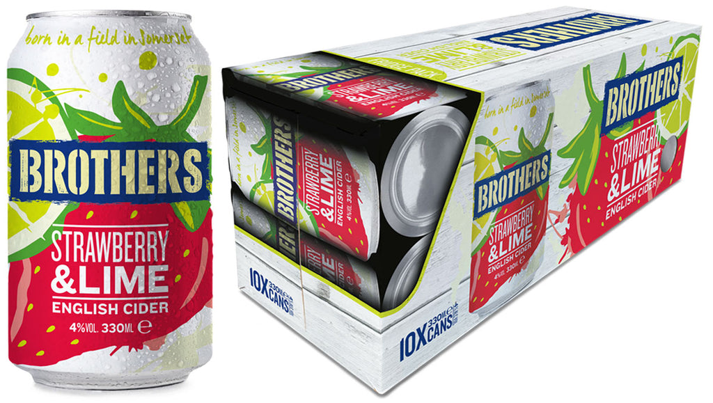 Brothers Strawberry & Lime cider 300ml can fridge pack