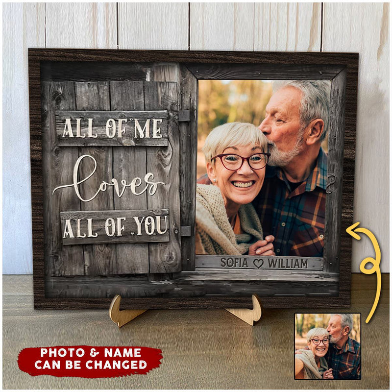 All Of Me Loves All Of You Couple Personalized Wood Plaque KNV19MAY22V ...