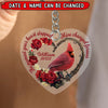 Personalized Cardinal The Moment Your Heart Stopped Custom Name Date Memorial Heart Keychain HLD15JUN22TP1 Acrylic Keychain Humancustom - Unique Personalized Gifts 4.5x4.5 cm