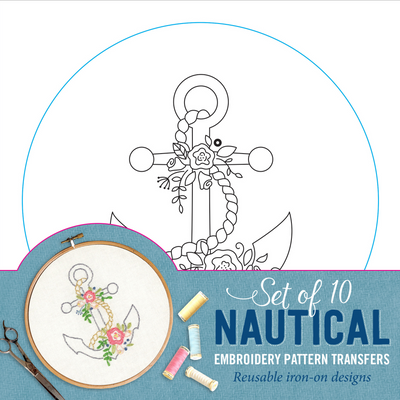  Celestial Embroidery Pattern Transfers (set of 10 hoop  designs!): 9781441326126: Peter Pauper Press, Inc.: Arts, Crafts & Sewing