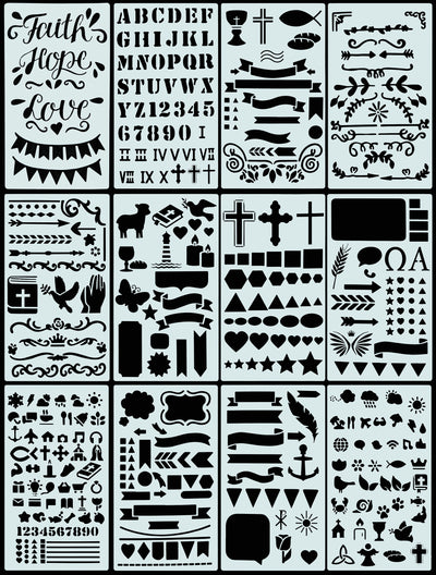 Essentials Dotted Journal Stencil Set (300 designs)