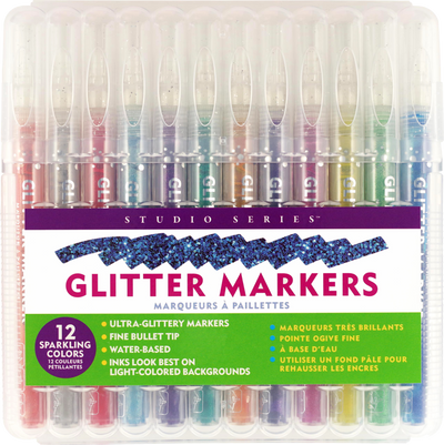 Color Lustre Metallic Brush Markers Set of 10 - Mudpuddles Toys