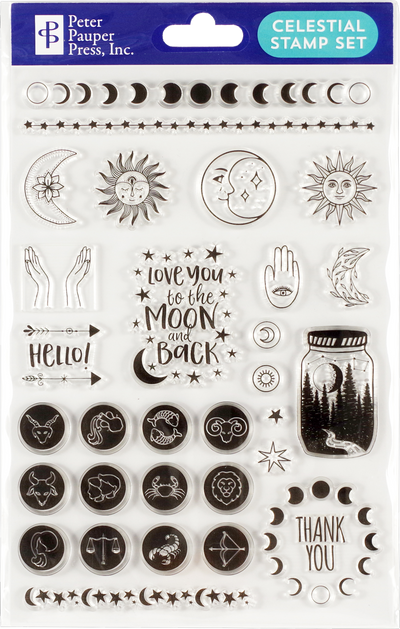 Icon Planner Stamp Set 54pc, Clear Stamp Set for Journals