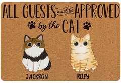 personalized cat welcome mat
