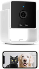Petcube Cam Pet Monitoring Camera with Built-in Vet Chat for Cats & Dogs, Security Camera with 1080p HD Video, Night Vision, Two-Way Audio, Magnet Mounting for Entire Home Surveillance