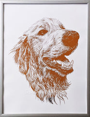 readymade animal portrait cute handmade art artwork artist dog cat golden retriever