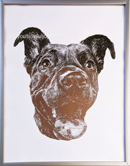 custom pet portrait handmade personalized cute drawing dog