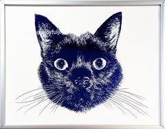 custom pet portrait handmade personalized cute drawing cat