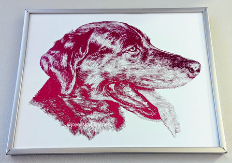 custom pet portrait art artwork handmade drawing personalized dog