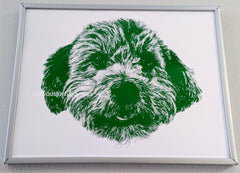 dog pet portrait custom personalized art artwork drawing