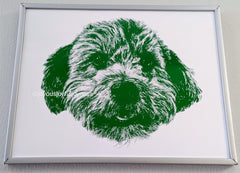 cute dog custom pet portrait drawing pet handmade 